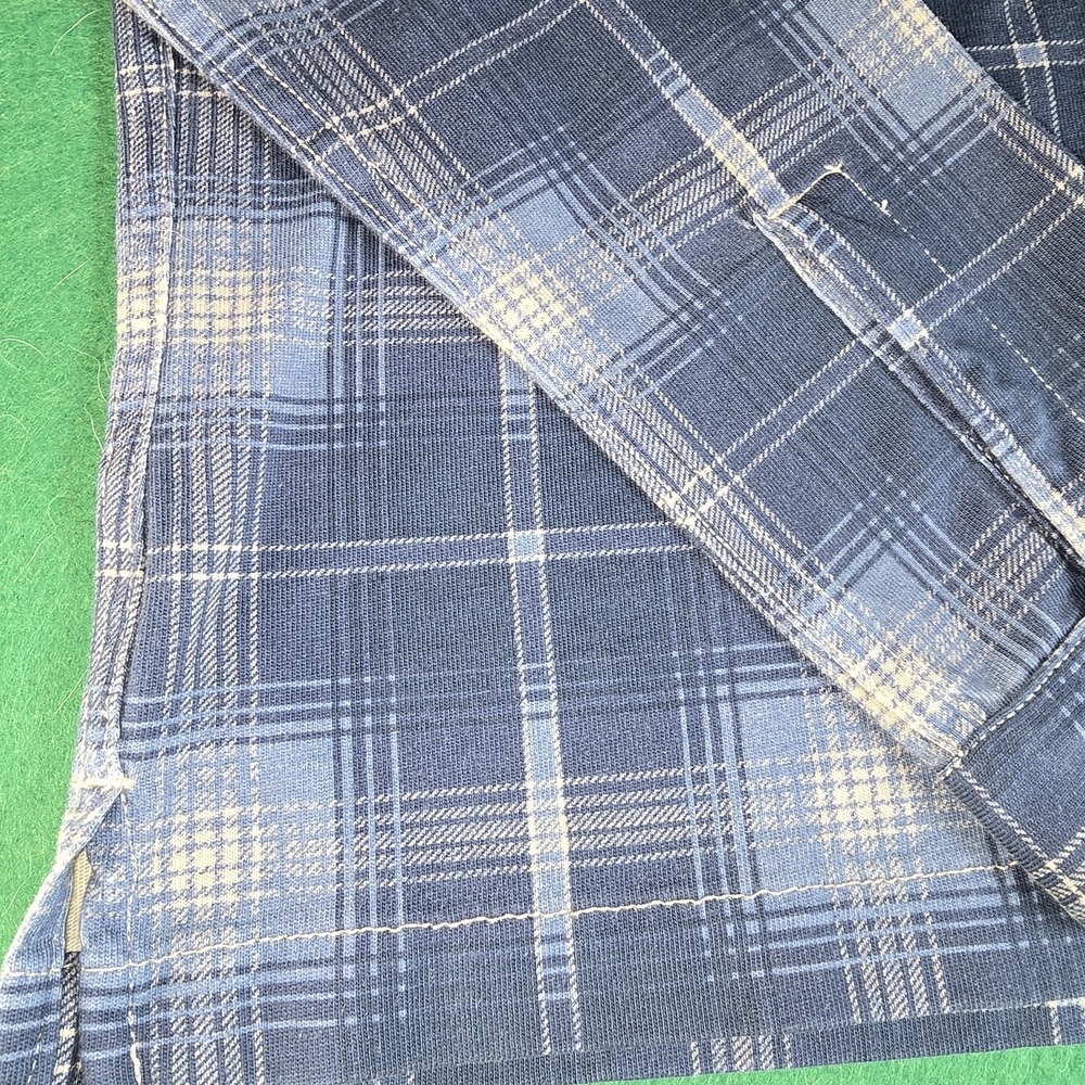 RRL Ralph Lauren 100% Cotton Plaid Button Long Sleeve Shirt WOMEN Size 2 Blue - Picture 2 of 12